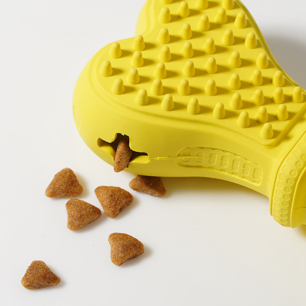 Cute Bone Shape Natural Rubber Pet Feeding Food Dispenser Dog Teeth Cleaning Chewing Bite Toy Cute Bone Shape Natural Rubber Pet Feeding Food Dispenser Dog Teeth Cleaning Chewing Bite Toy